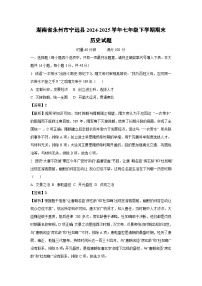 湖南省永州市宁远县2024-2025学年七年级下学期期末历史试题（解析版）