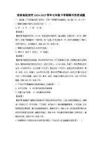 吉林省延吉市2024-2025学年七年级下学期期中历史试题（解析版）