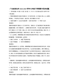 广东省茂名市2024-2025学年七年级下学期期中历史试题（解析版）