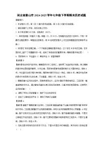 河北省唐山市2024-2025学年七年级下学期期末历史试卷（解析版）