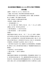 河北省石家庄市藁城区2024-2024学年七年级下学期期末历史试卷（解析版）