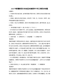 2025年新疆维吾尔自治区吐鲁番市中考三模历史试卷（解析版）