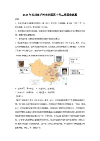 2025年四川省泸州市纳溪区中考二模历史试卷（解析版）