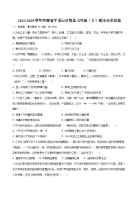 2024-2025学年河南省平顶山市郏县七年级（下）期末历史试卷（含解析）