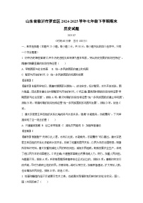 山东省临沂市罗庄区2024-2025学年七年级下学期期末试题历史试卷（解析版）