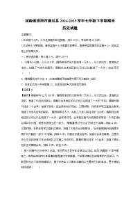 河南省信阳市潢川县2024-2025学年七年级下学期期末试题历史试卷（解析版）