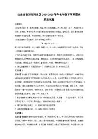山东省临沂市河东区2024-2025学年七年级下学期期末试题历史试卷（解析版）