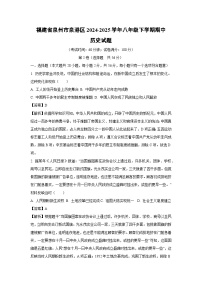 福建省泉州市泉港区2024-2025学年八年级下学期期中历史试题（解析版）