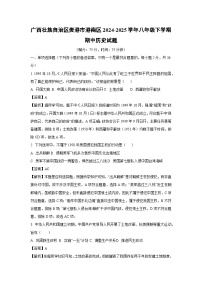 广西壮族自治区贵港市港南区2024-2025学年八年级下学期期中历史试题（解析版）