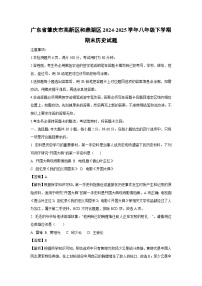 广东省肇庆市高新区和鼎湖区2024-2025学年八年级下学期期末历史试题（解析版）