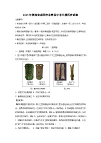 2025年陕西省咸阳市永寿县中考三模历史试题（解析版）