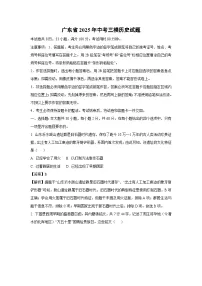 广东省2025年中考三模历史试题（解析版）