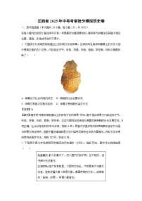 江西省2025年中考考前抢分模拟卷 历史试题（解析版）