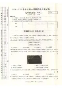 河南省平顶山市宝丰县名校联盟2024-2025学年九年级上学期9月月考历史试题