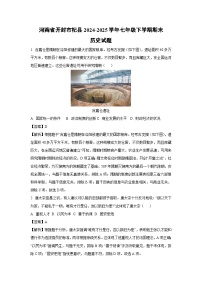 河南省开封市杞县2024-2025学年七年级下学期期末历史试题（解析版）