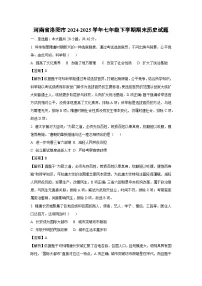 河南省洛阳市2024-2025学年七年级下学期期末历史试题（解析版）