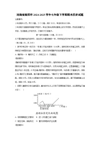 河南省南阳市2024-2025学年七年级下学期期末历史试题（解析版）