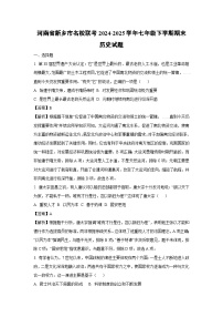 河南省新乡市名校联考2024-2025学年七年级下学期期末历史试题（解析版）