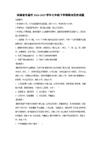 河南省许昌市2024-2025学年七年级下学期期末历史试题（解析版）