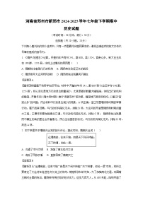 河南省郑州市新郑市2024-2025学年七年级下学期期中历史试题（解析版）