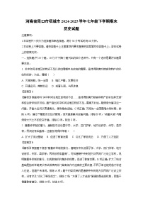 河南省周口市项城市2024-2025学年七年级下学期期末历史试题（解析版）