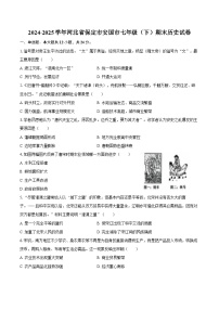 2024-2025学年河北省保定市安国市七年级（下）期末历史试卷（含答案）