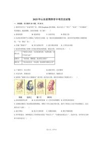 2025年山东省菏泽市中考历史试卷（含答案）
