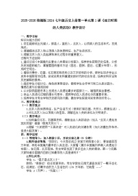 初中历史人教版（2024）七年级上册（2024）远古时期的人类活动教案