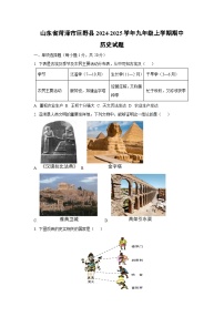 山东省菏泽市巨野县2024-2025学年九年级上学期期中历史试卷（学生版）