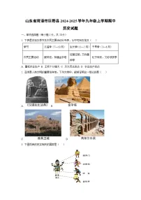山东省菏泽市巨野县2024-2025学年九年级上学期期中历史试卷（学生版）