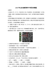 2025年山东省威海市中考真题历史试卷（学生版+解析版）