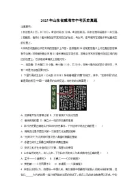 2025年山东省威海市中考真题历史试卷（学生版+解析版）