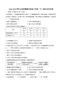 2024-2025学年山东省聊城市冠县八年级（下）期末历史试卷（含答案）