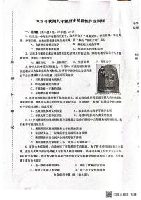 河南省南阳市镇平县2025-2026学年九年级上学期10月月考历史试题