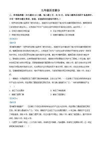广西南宁市天桃实验学校2025-2026学年九年级上学期10月月考历史试题（解析版）