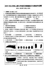 河南省郑州市枫杨外国语、朗悦慧外国语等五校联考2025-2026学年统编版七年级第一次月考历史试题