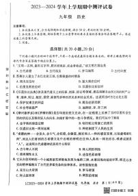 河南省洛阳市宜阳县2023-2024学年九年级上学期期中考试历史试卷