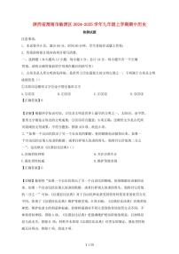 陕西省渭南市临渭区2024~2025学年九年级上学期期中历史试卷【有答案】