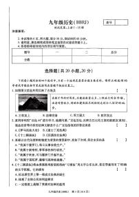 河南省省直辖县级行政单位2025-2026学年九年级上学期11月期中历史试题
