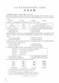 2025年安徽省合肥市庐江县中考一模历史试题