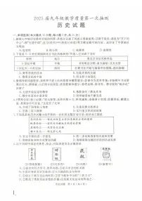 2025年安徽省合肥市庐江县中考一模历史试题