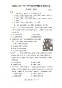 广东省深圳市宝安区2024~2025学年八年级下学期期末历史试卷 含答案