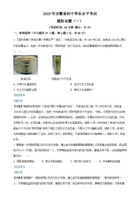 2025年安徽省初中学业水平考试模拟（一）历史试题（解析版）-A4