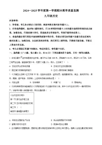 精品解析：广东省深圳市南山区2024-2025学年九年级上学期期末历史试题含答案