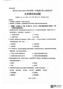广东省清远市连州市2025-2026学年上学期期中考试九年级历史试卷
