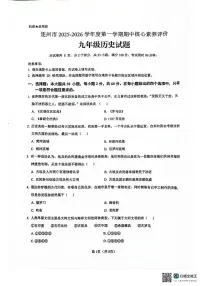 广东省清远市连州市2025-2026学年上学期期中考试九年级历史试卷