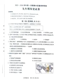 河南省洛阳市伊川县2025-2026学年九年级上学期11月期中历史试题