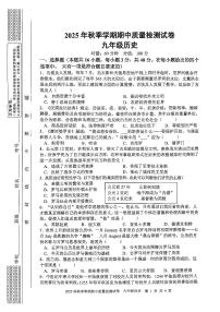 湖南省邵阳市洞口县2025-2026学年九年级上学期期中质量检测历史试卷