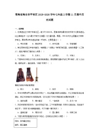 青海省海东市平安区2025-2026学年七年级上学期11月期中历史试题（含解析）