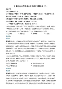 2025年安徽省初中学业水平考试模拟（八）历史试题（解析版）-A4
